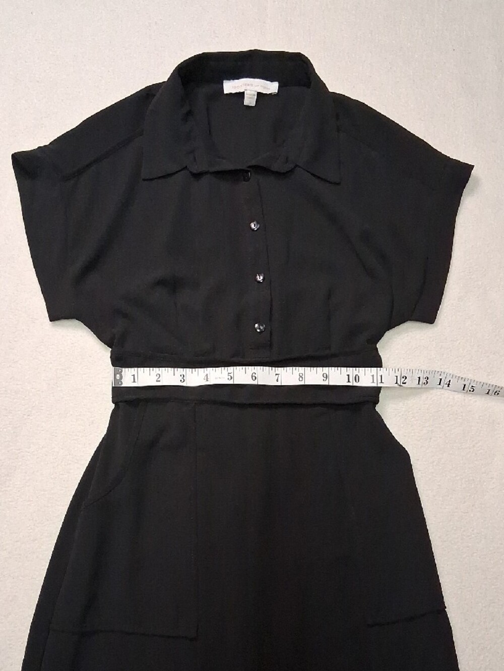 Monteau Black Shirtwaist Midi Dress - Picture 5 of 9